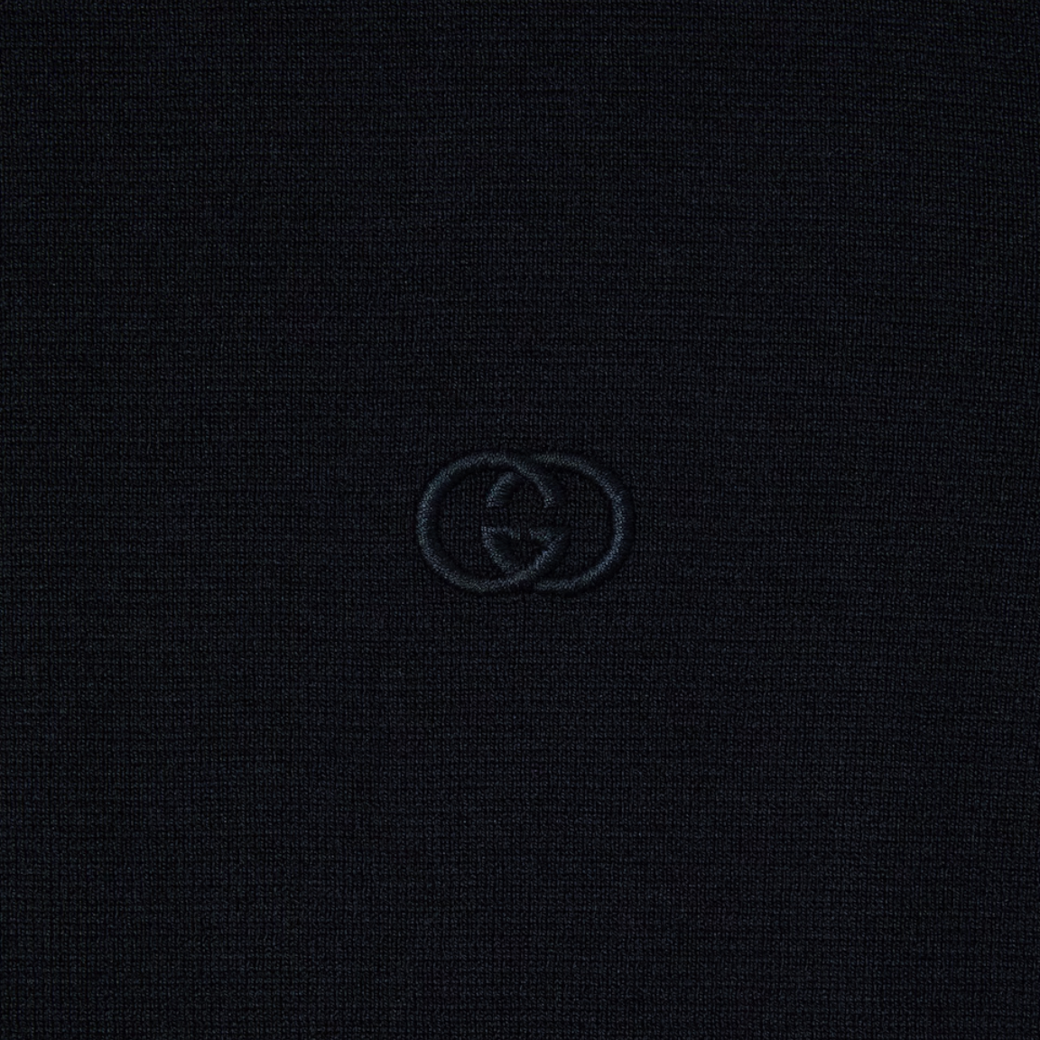 T-Shirt Gucci - Jersey de coton avec broderie - Bleu Marine