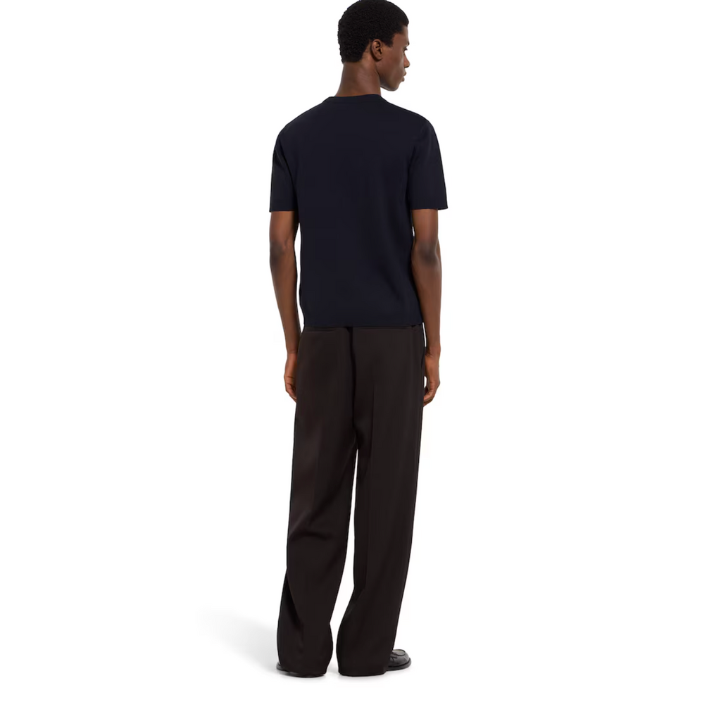 T-Shirt Gucci - Jersey de coton avec broderie - Bleu Marine