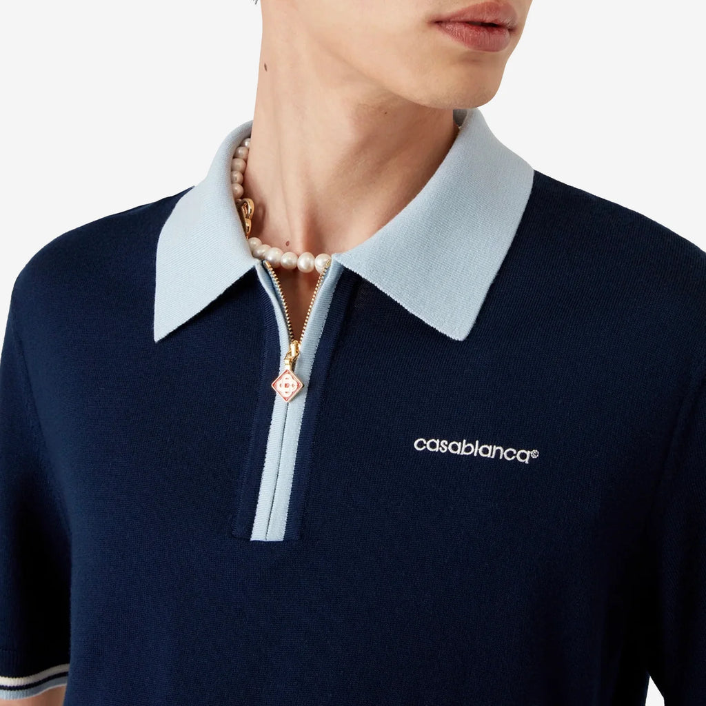 Polo Casablanca - Knit Tennis - Bleu Marine