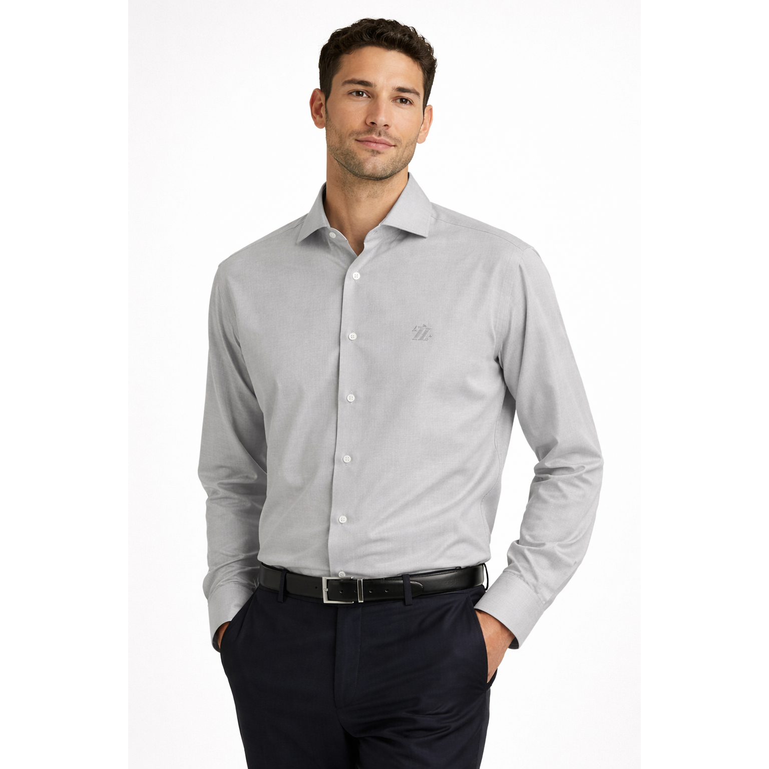 Chemise Zegna - Coton - Gris Perle