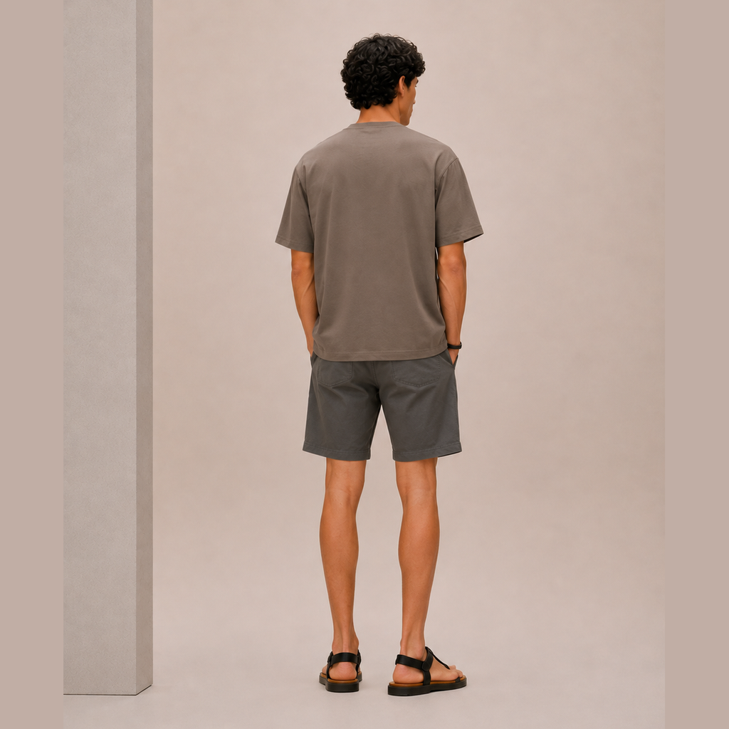 T-Shirt Hermes - Mini patch cuir « H'Cheval » - Marron