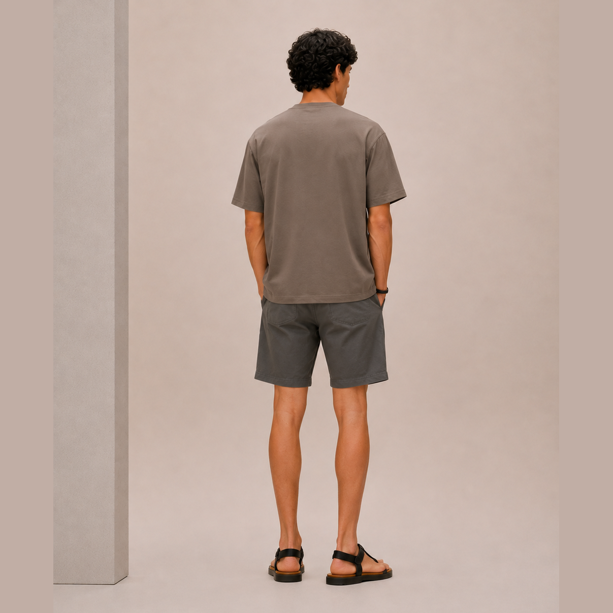 T-Shirt Hermes - Mini patch cuir « H'Cheval » - Marron