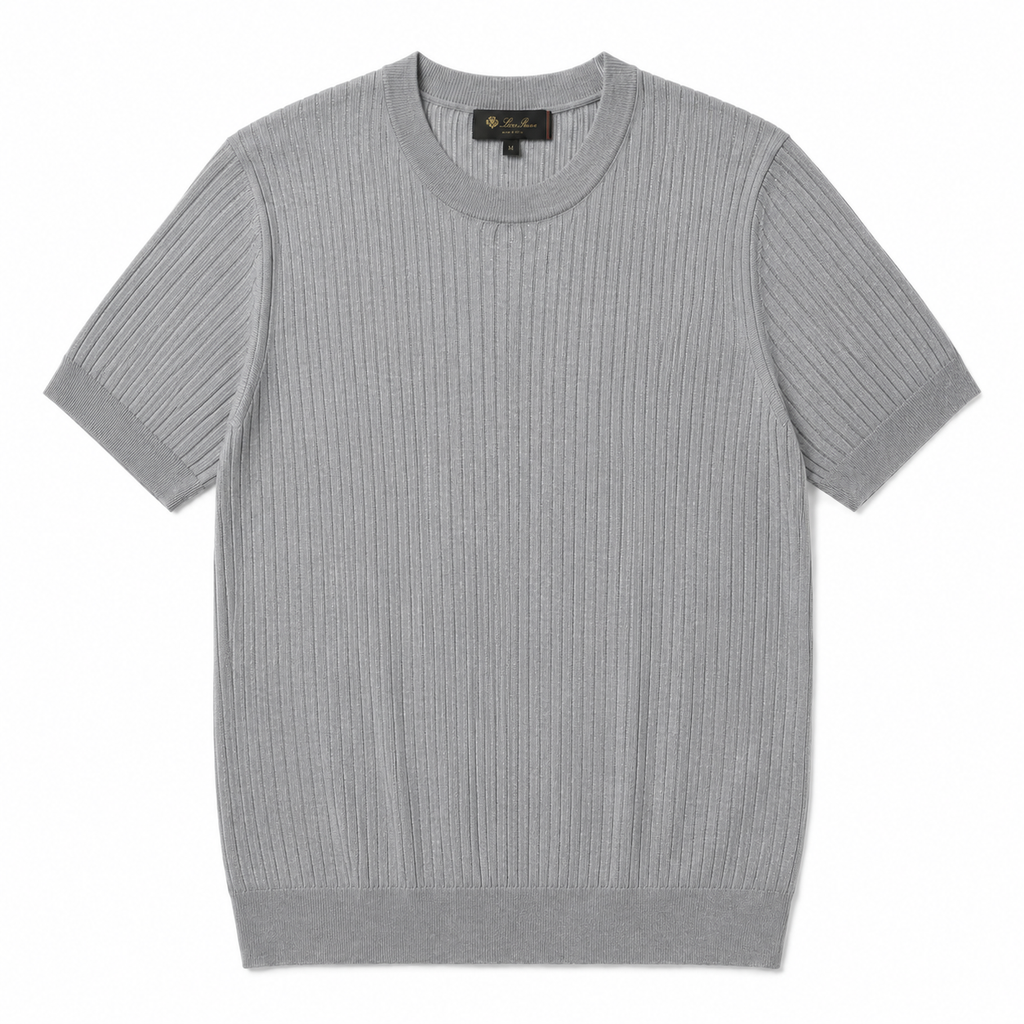 T-Shirt Loro Piana - Lin - Gris
