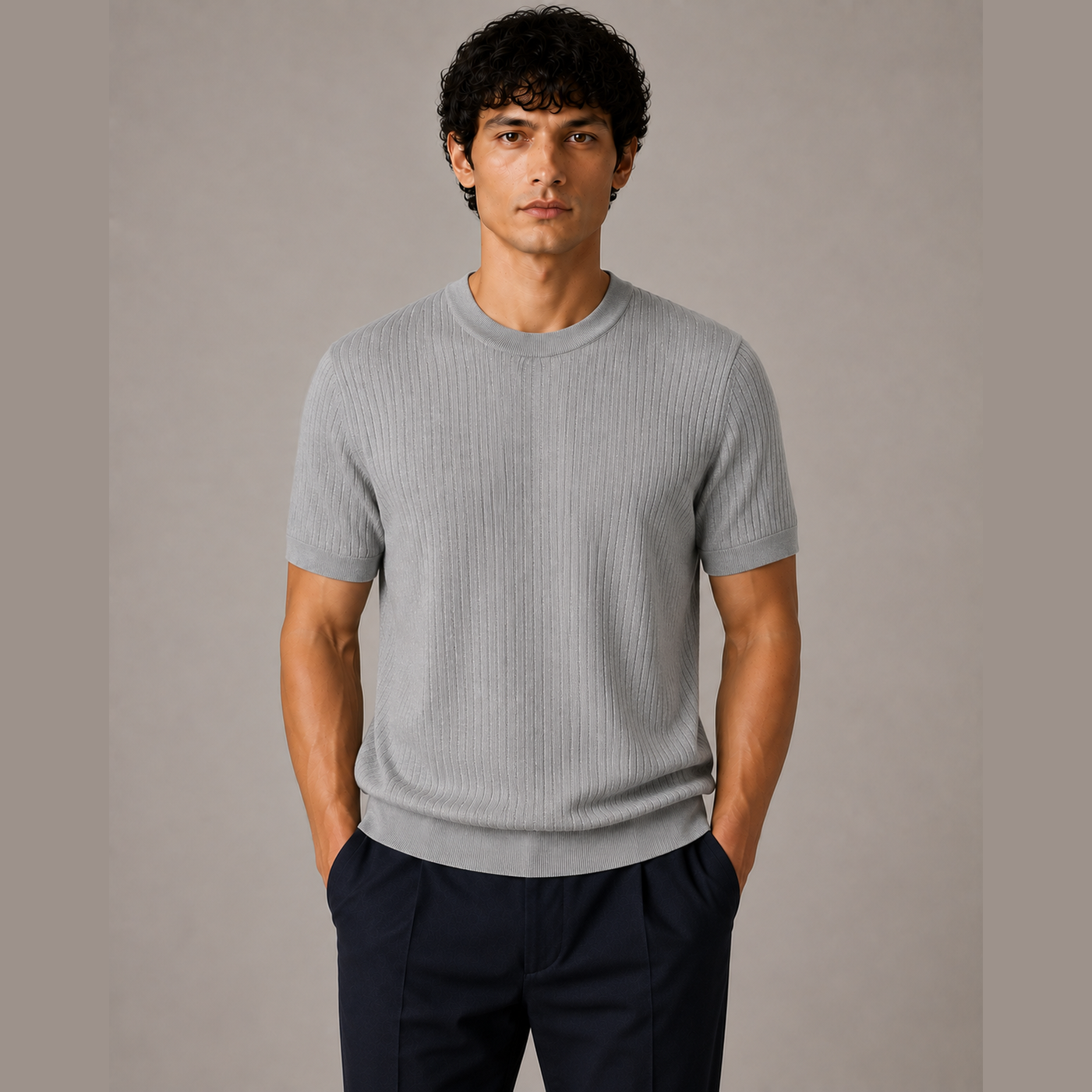T-Shirt Loro Piana - Lin - Gris