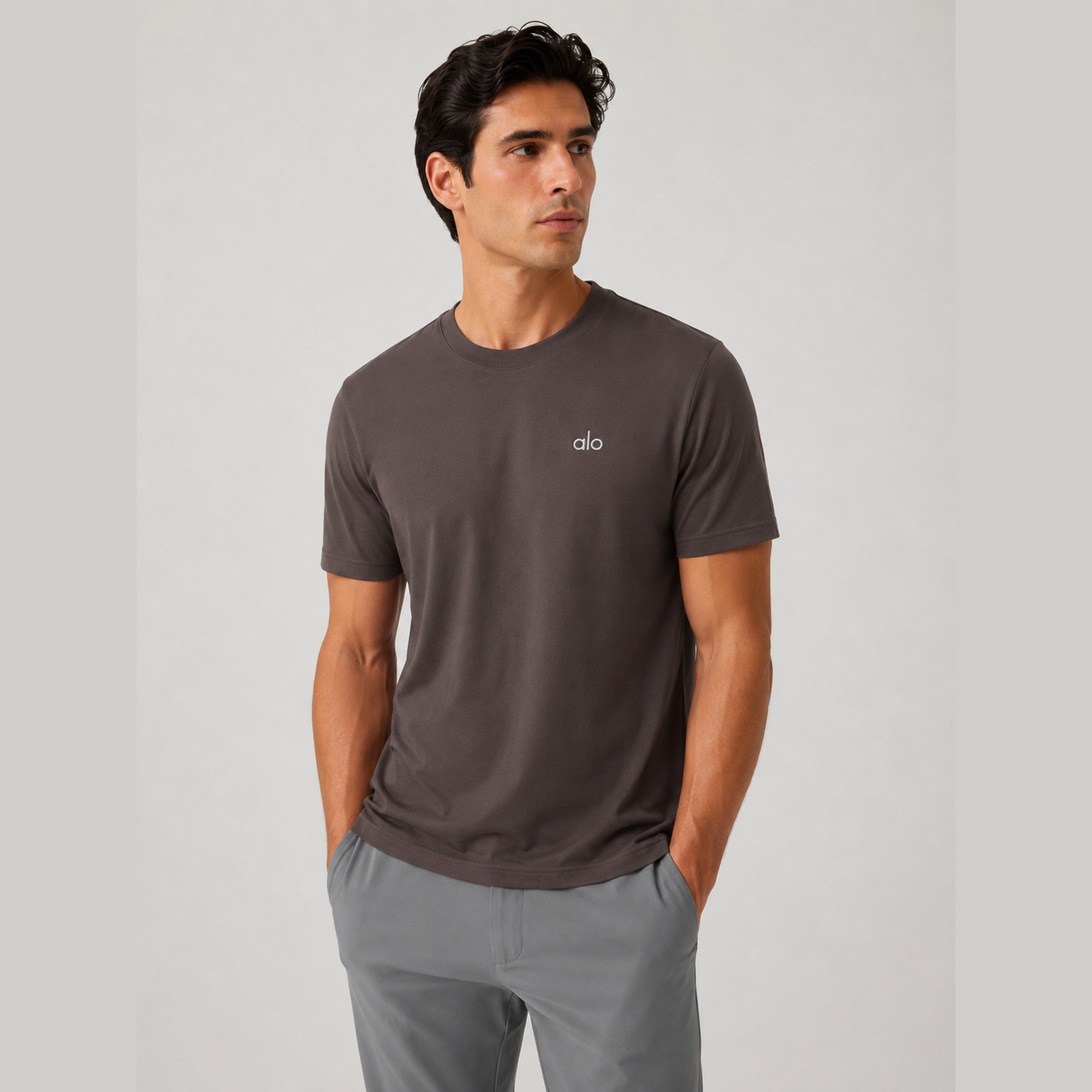 T-Shirt Alo - Coton - Marron