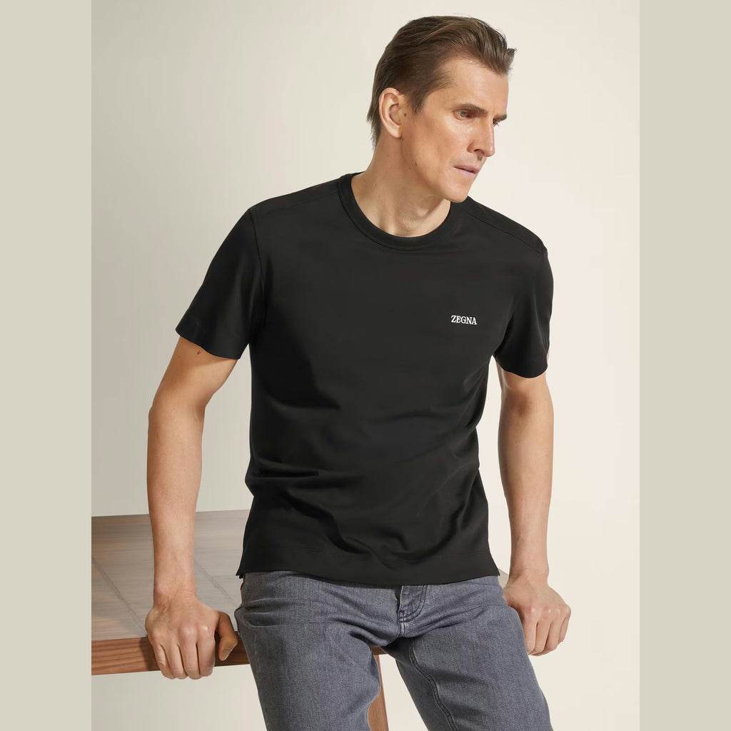 T-Shirt Zegna - Coton - Noir
