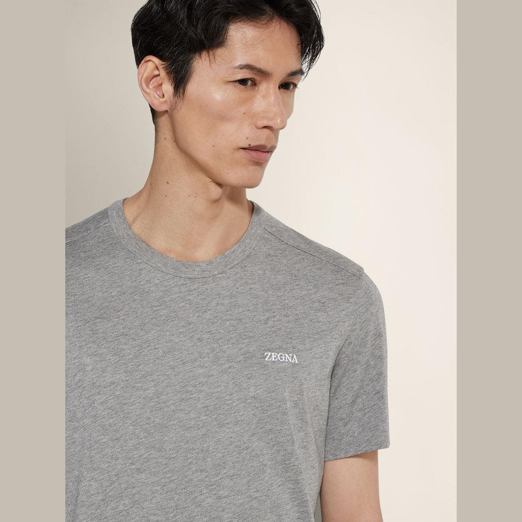 T-Shirt Zegna - Coton - Gris
