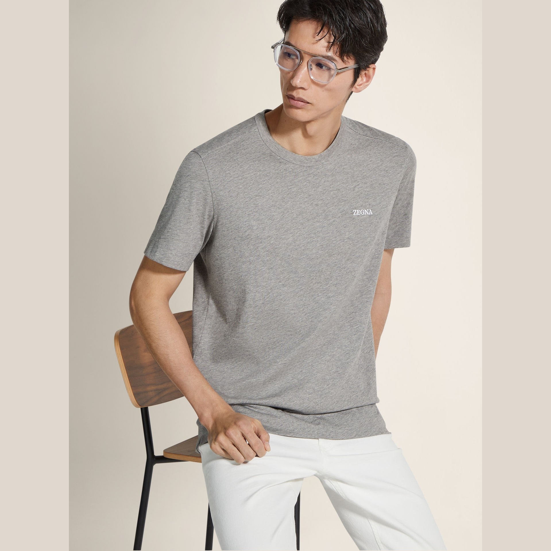 T-Shirt Zegna - Coton - Gris