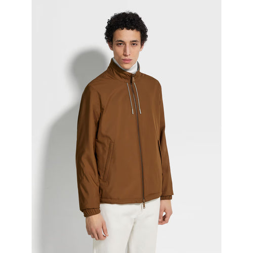 Bomber Zegna - Réversible Brezza en Microfibre - Marron/Gris