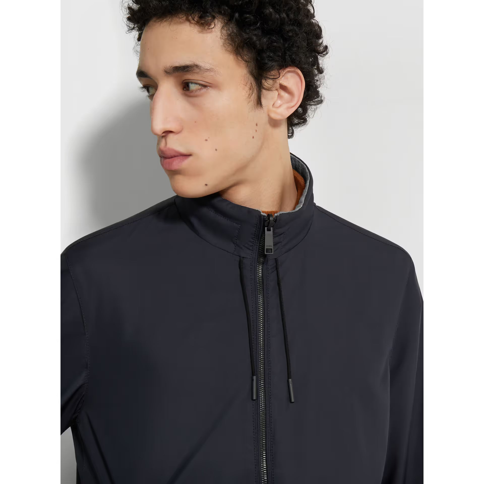 Bomber Zegna - Réversible Brezza en Microfibre - Bleu Marine/Gris