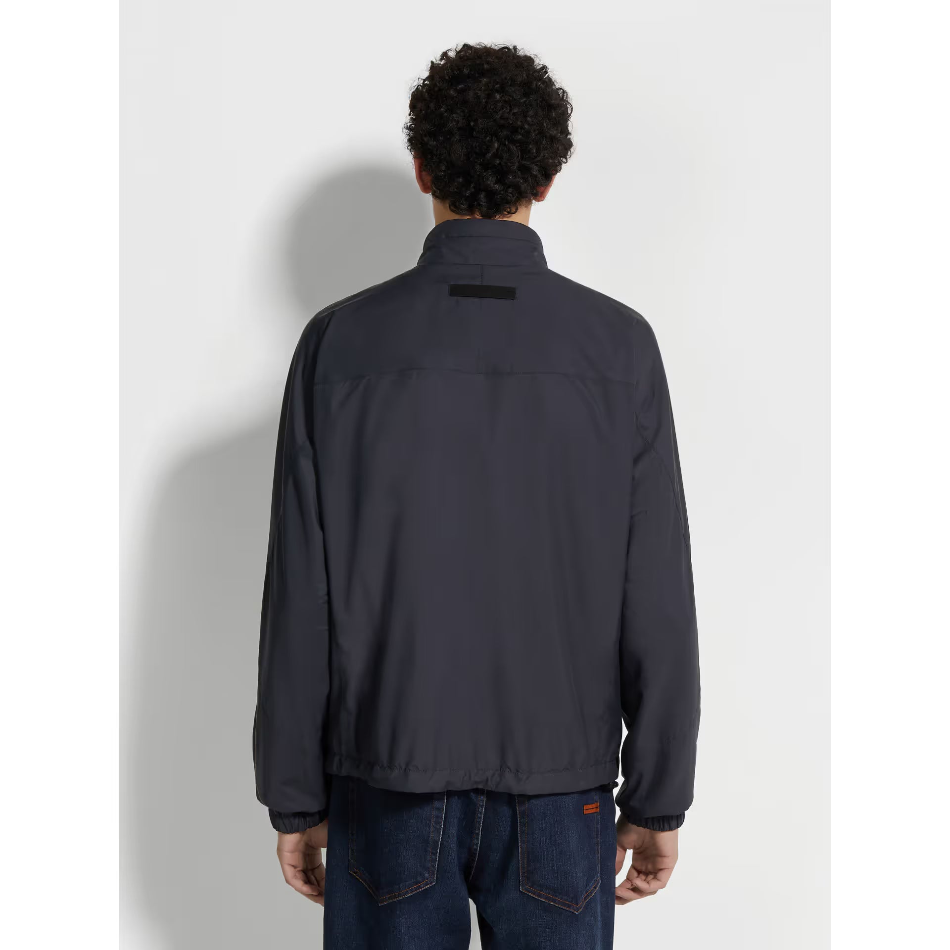 Bomber Zegna - Réversible Brezza en Microfibre - Bleu Marine/Gris
