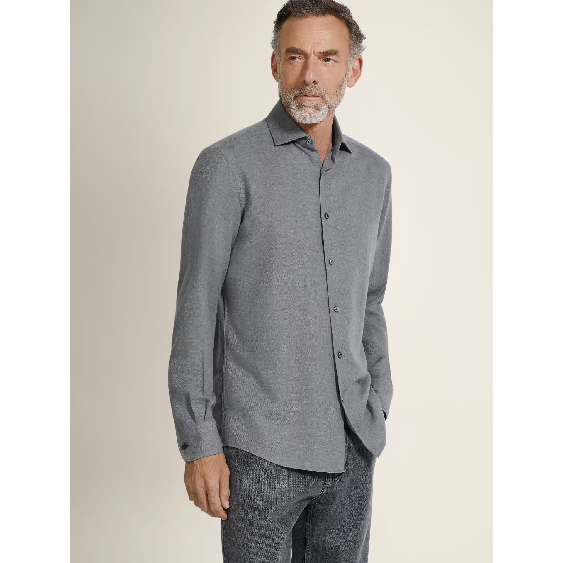 Chemise Zegna - Coton - Gris