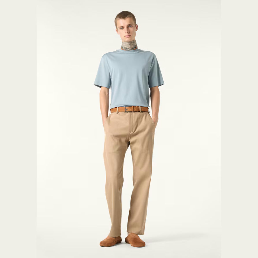 T-Shirt Loro Piana - Ray - Coton - Bleu Ciel