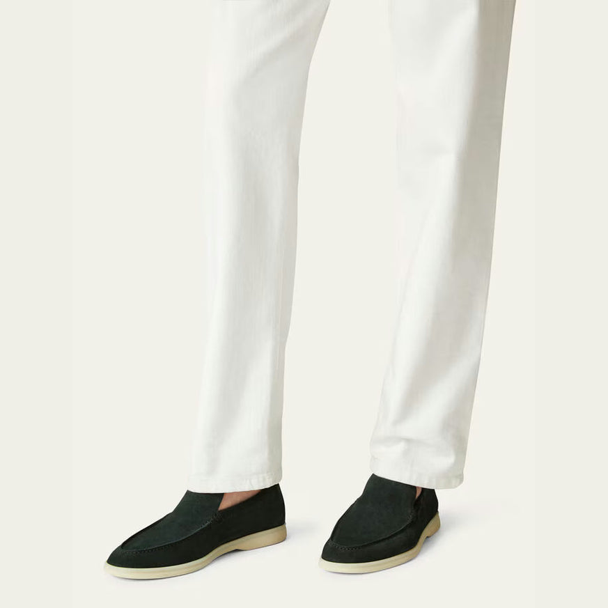 Mocassins Loro piana - Summer Walk Loafer - Vert Foncé