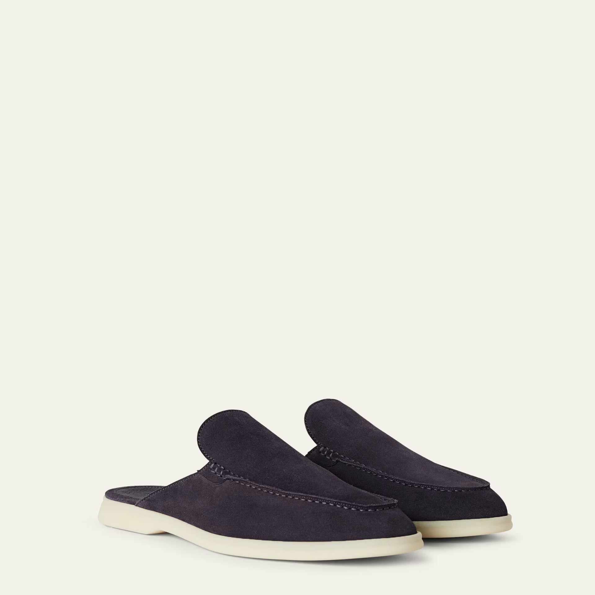 Mules Loro Piana - Walk Suede - Bleu Marine