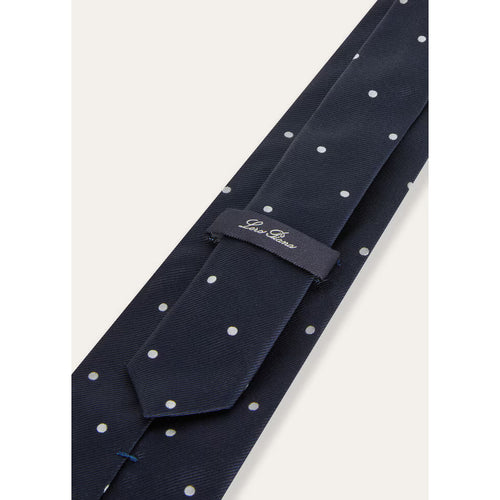 Cravate Loro Piana - My Spots - Bleu Marine