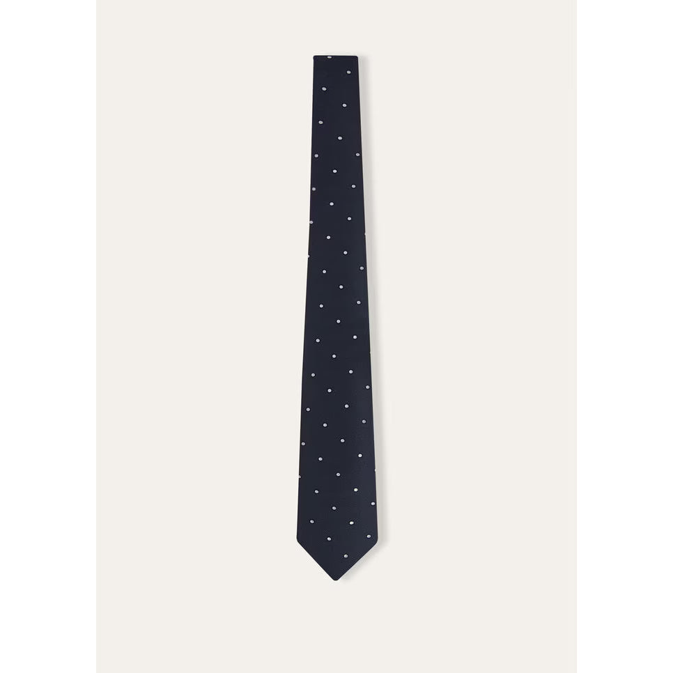Cravate Loro Piana - My Spots - Bleu Marine