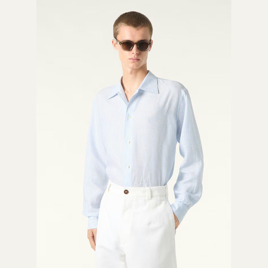 Chemise Loro Piana - Franco - Lin - Bleu
