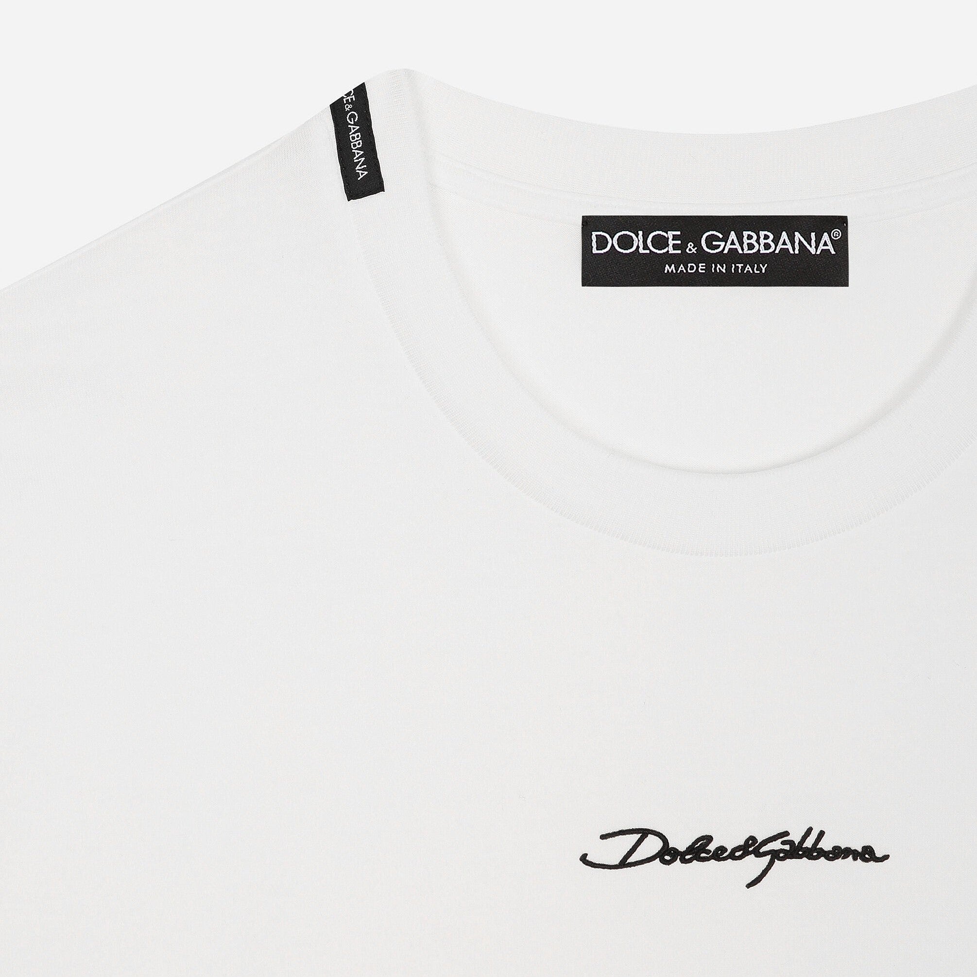 T-Shirt Dolce & Gabbana - Coton à logo - Blanc