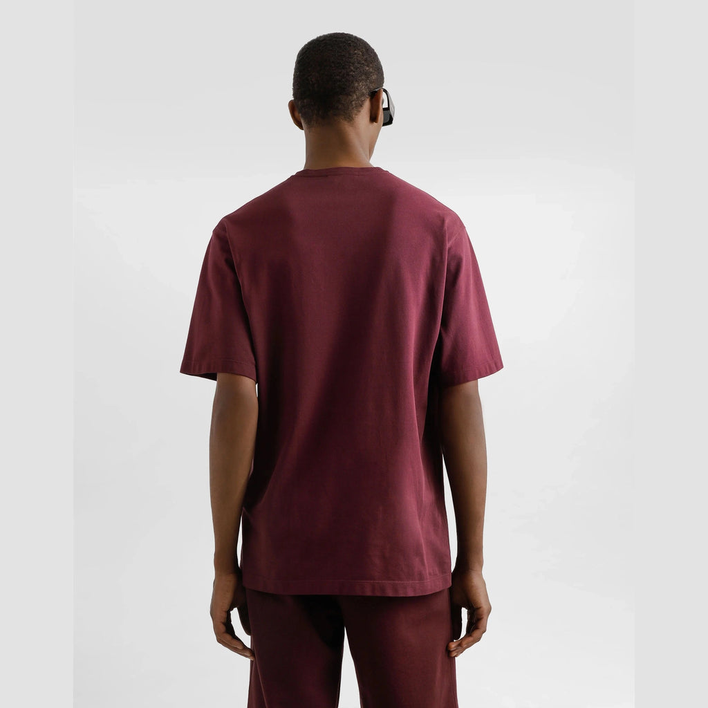 T-shirt Dolce & Gabbana - Coton avec plaquette à logo - Bordeaux