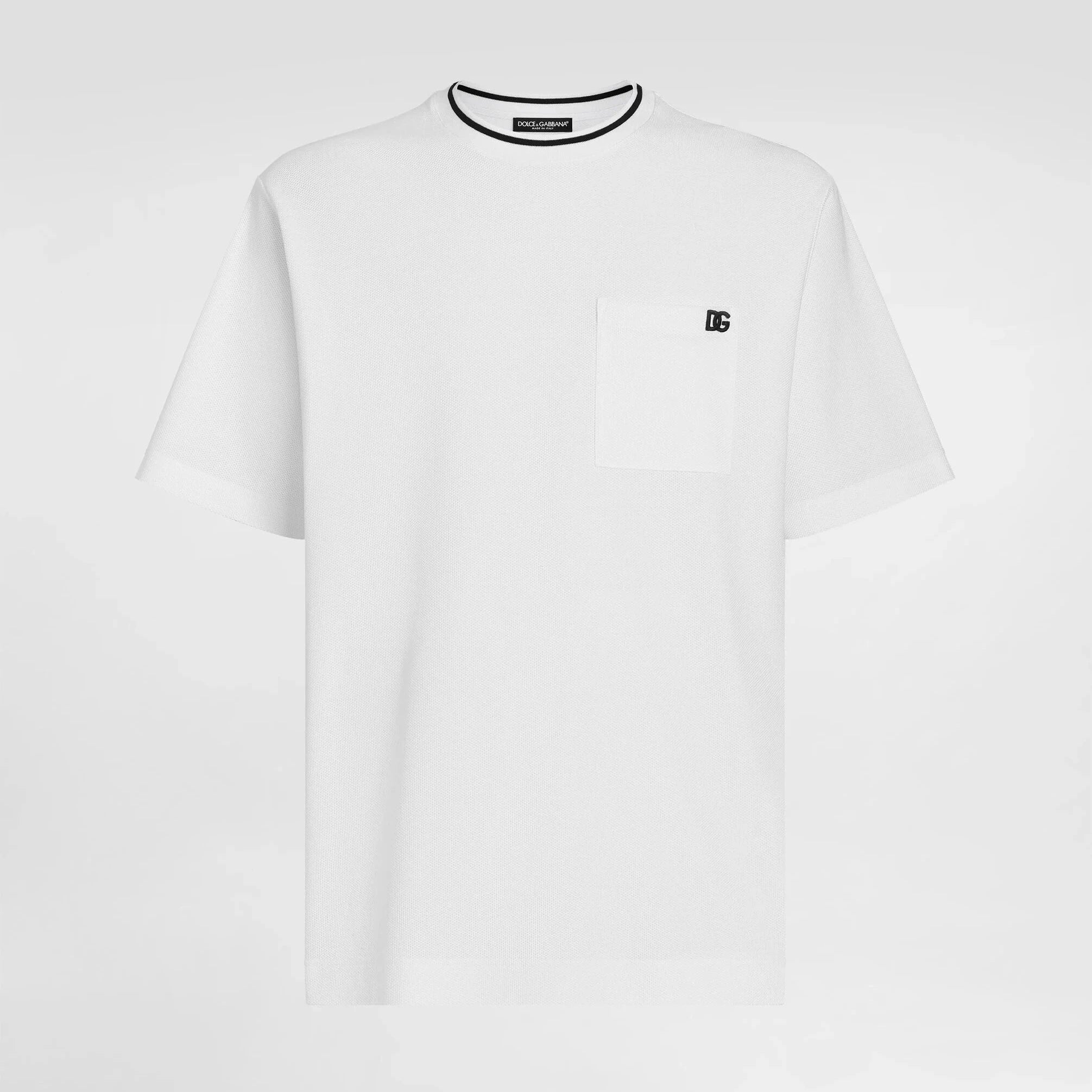 T-Shirt Dolce & Gabbana - Coton piqué - Blanc