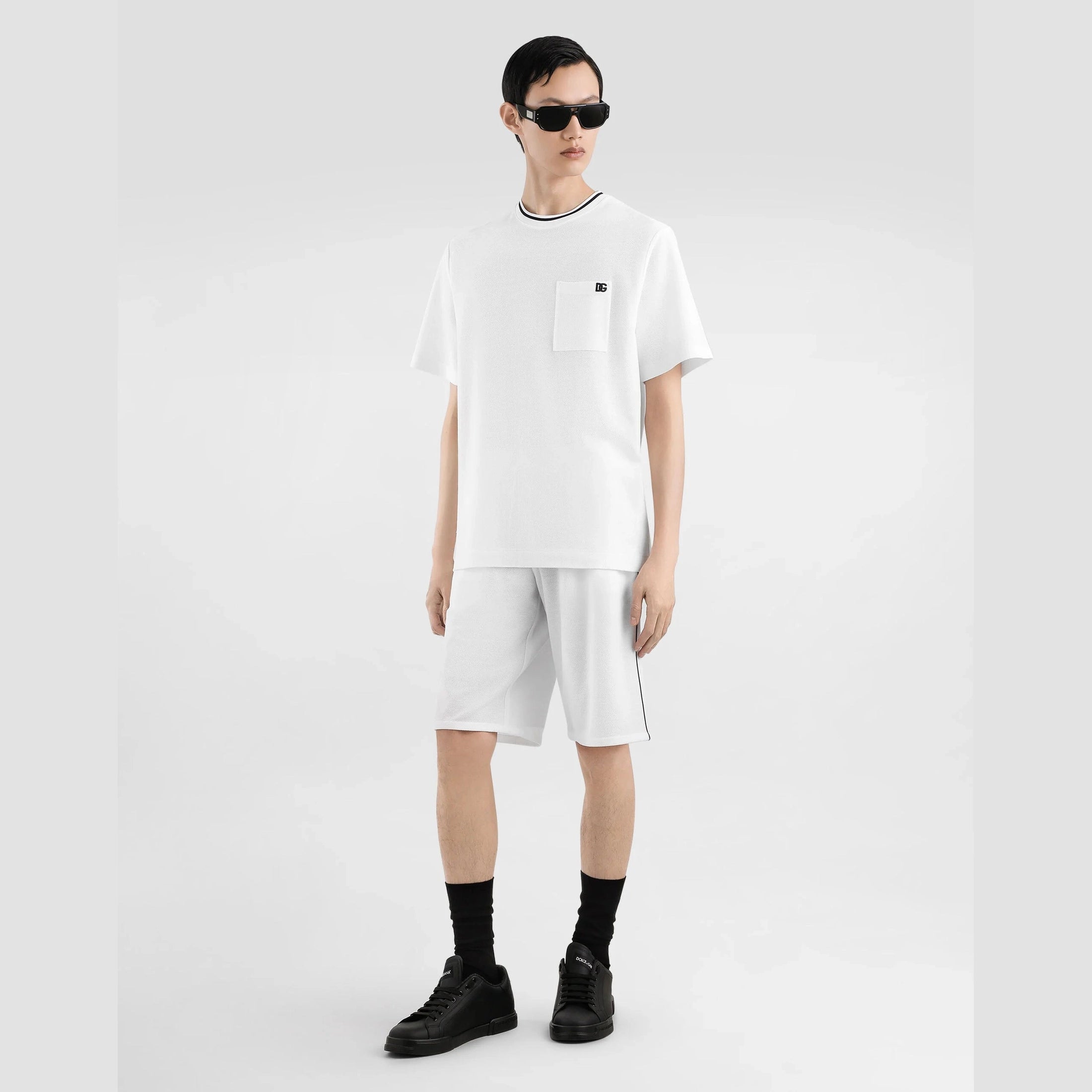 T-Shirt Dolce & Gabbana - Coton piqué - Blanc