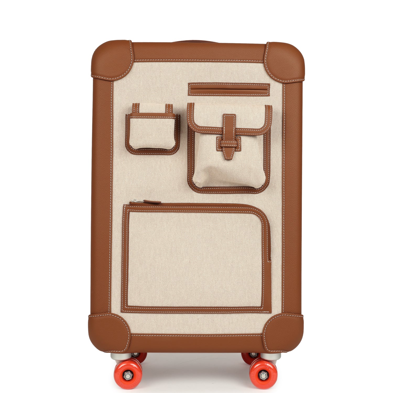 Valise Hermès - R.M.S Cargo Cabin - Ecru/Caramel
