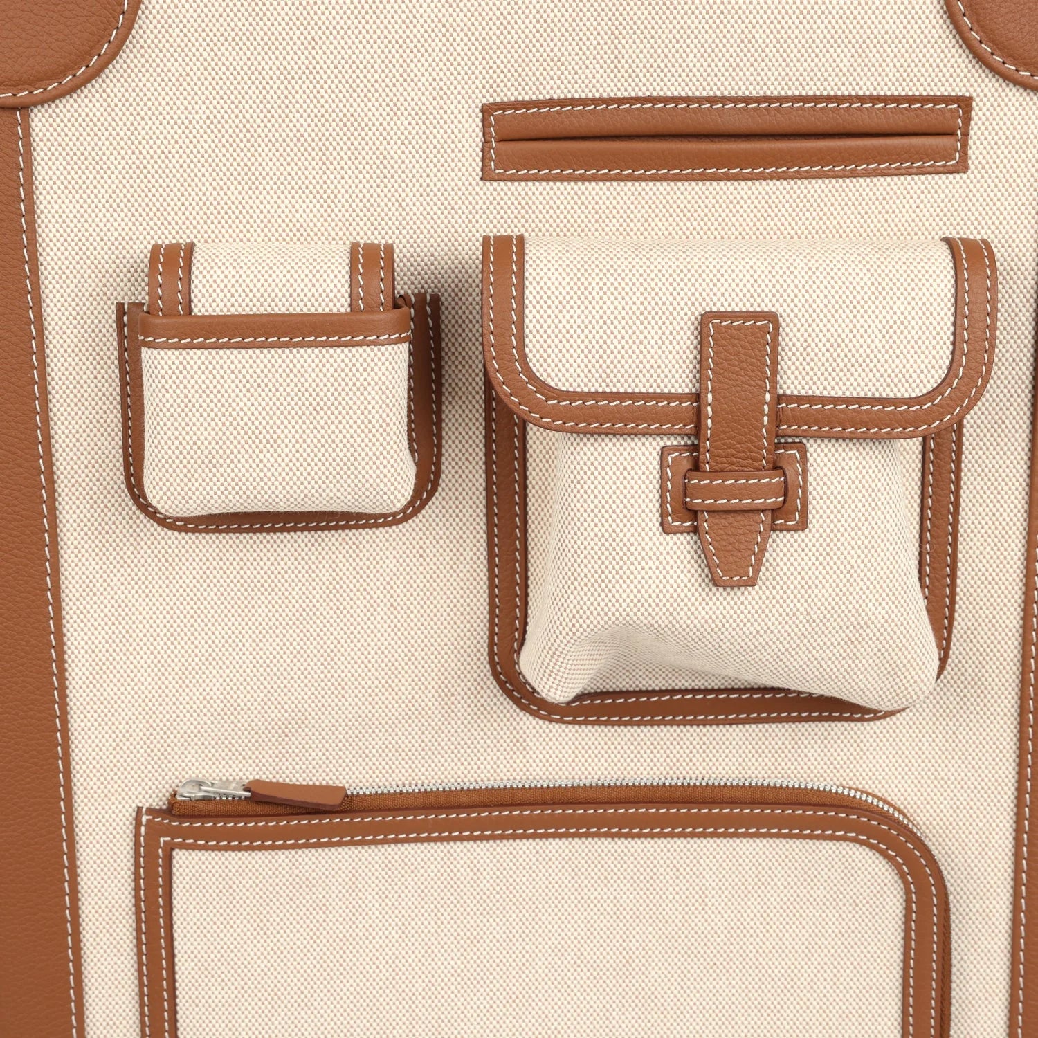 Valise Hermès - R.M.S Cargo Cabin - Ecru/Caramel