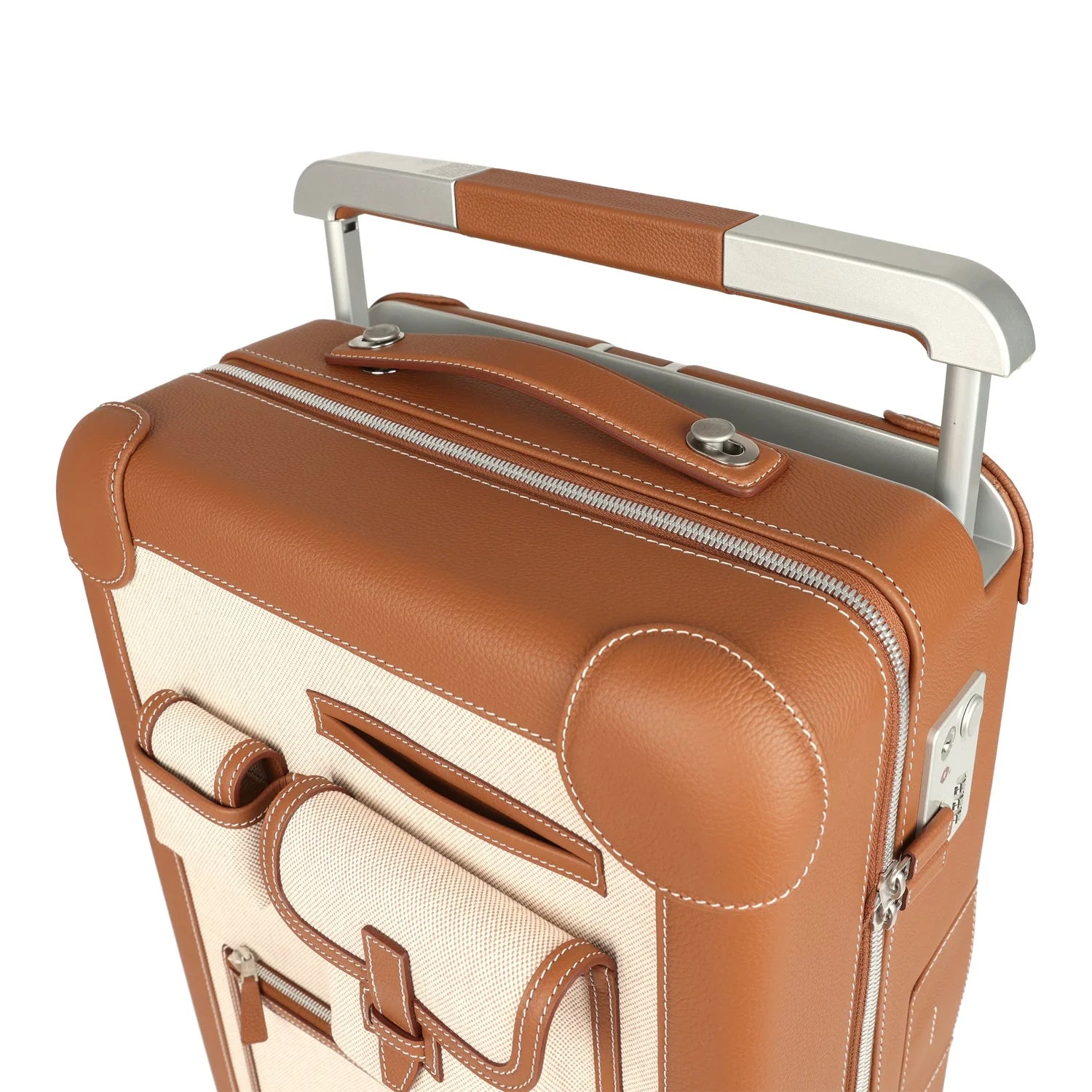 Valise Hermès - R.M.S Cargo Cabin - Ecru/Caramel