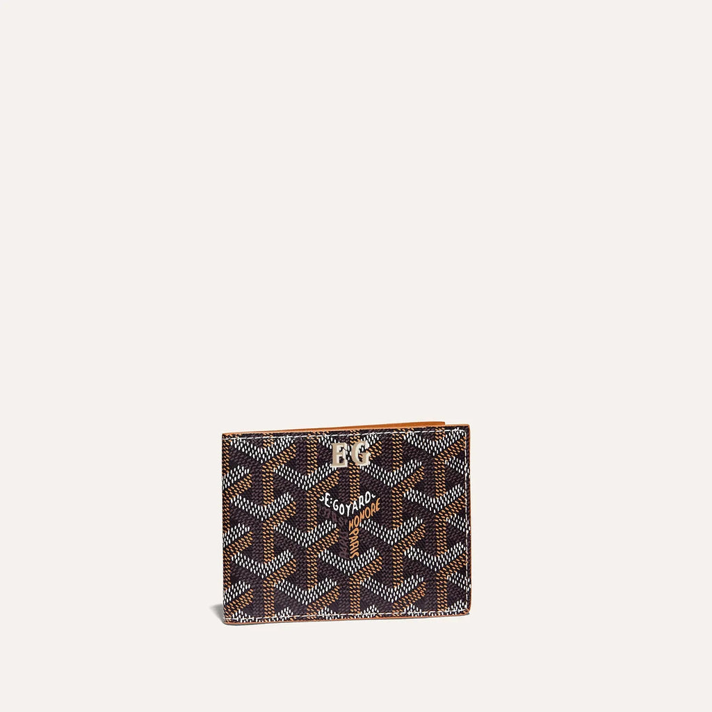 Portefeuille Goyard - Insert Victoire Initiales - Noir & Naturel