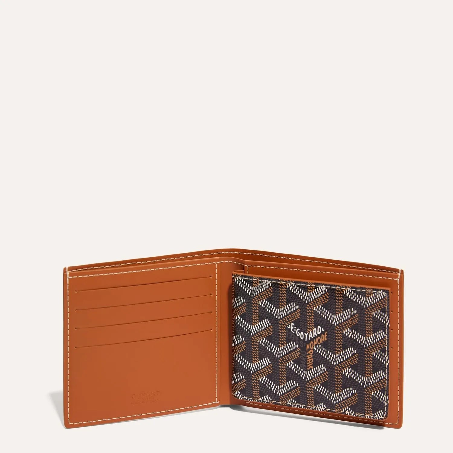 Portefeuille Goyard - Insert Victoire Initiales - Noir & Naturel