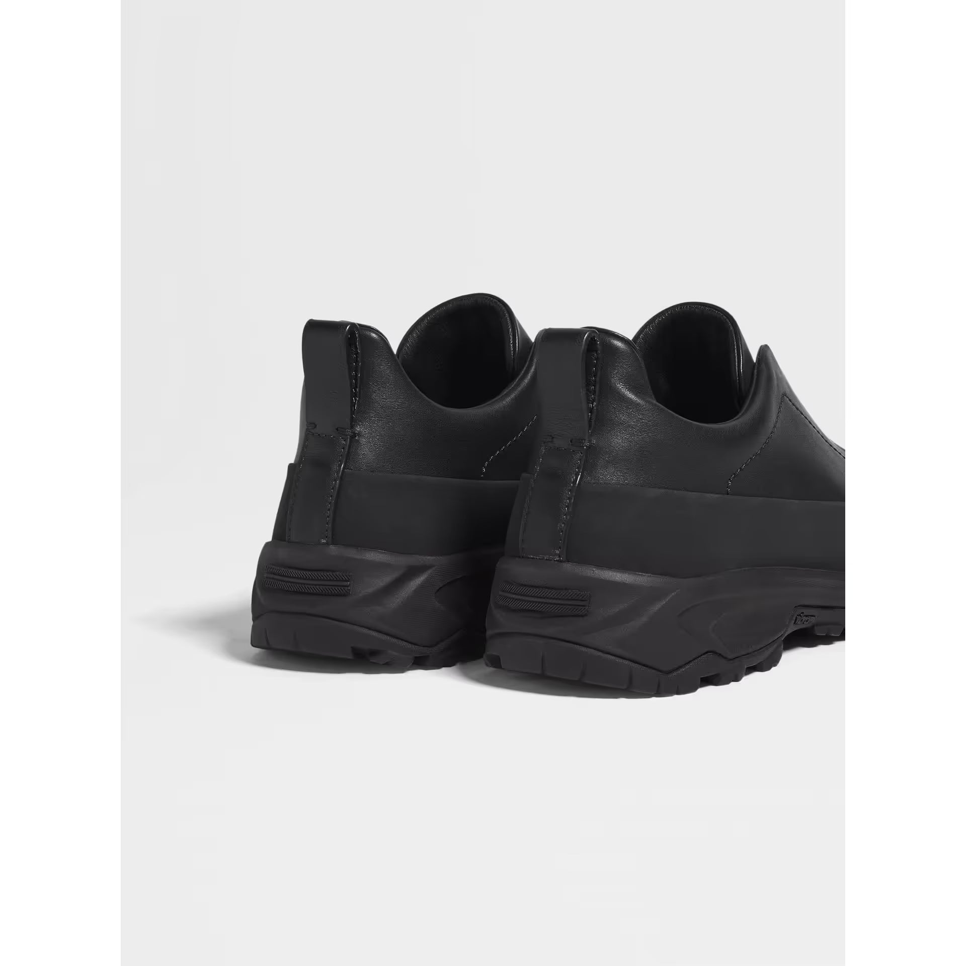 Espadrilles Zegna - Triple Stitch™ - Monte en Cuir et Veau Velours Noir