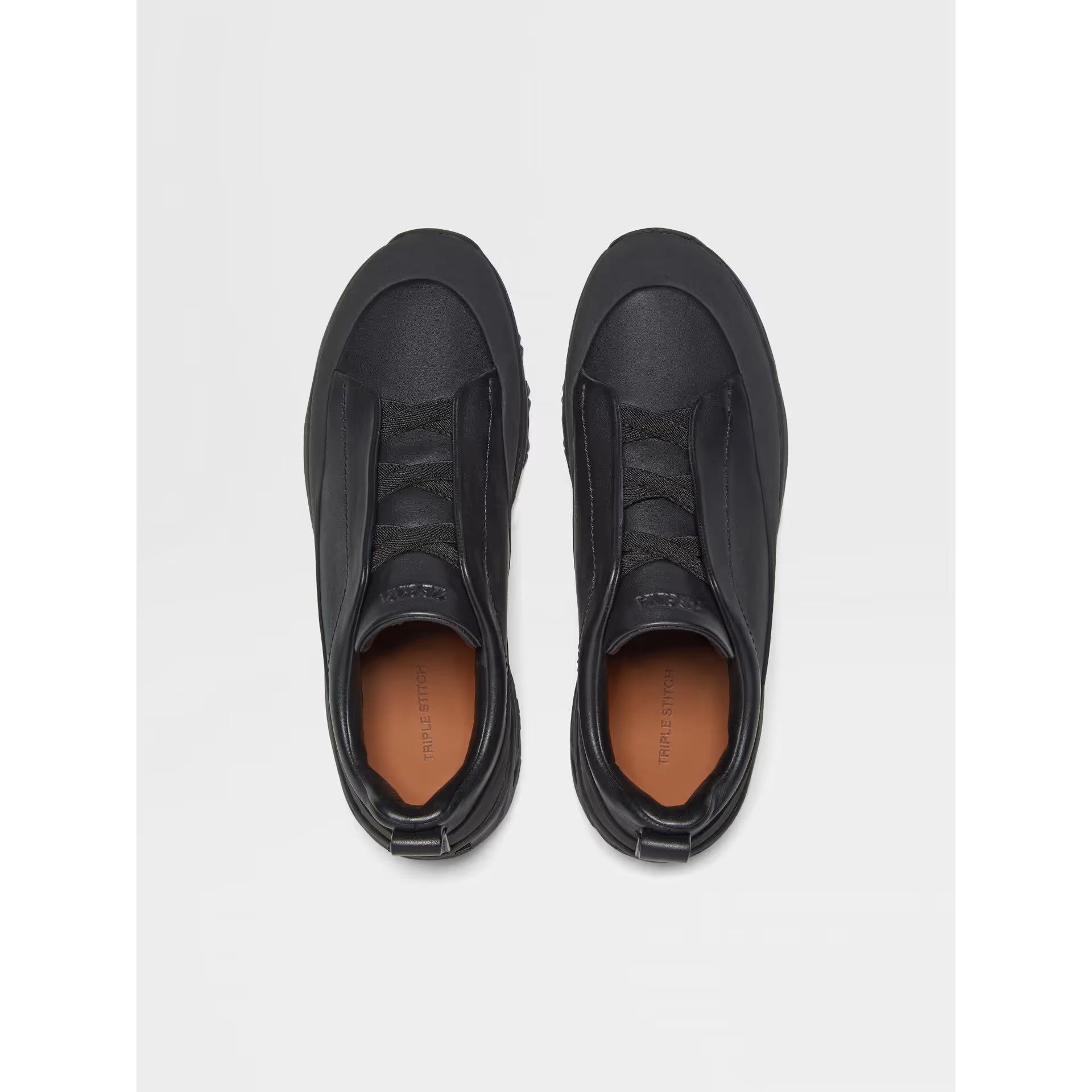 Espadrilles Zegna - Triple Stitch™ - Monte en Cuir et Veau Velours Noir