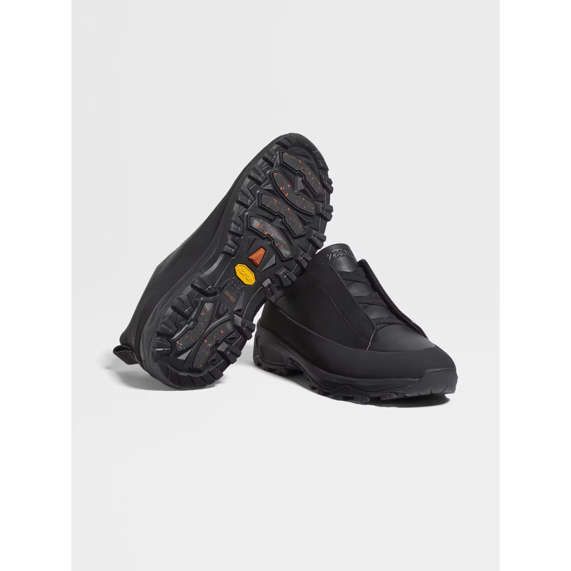 Espadrilles Zegna - Triple Stitch™ - Monte en Cuir et Veau Velours Noir