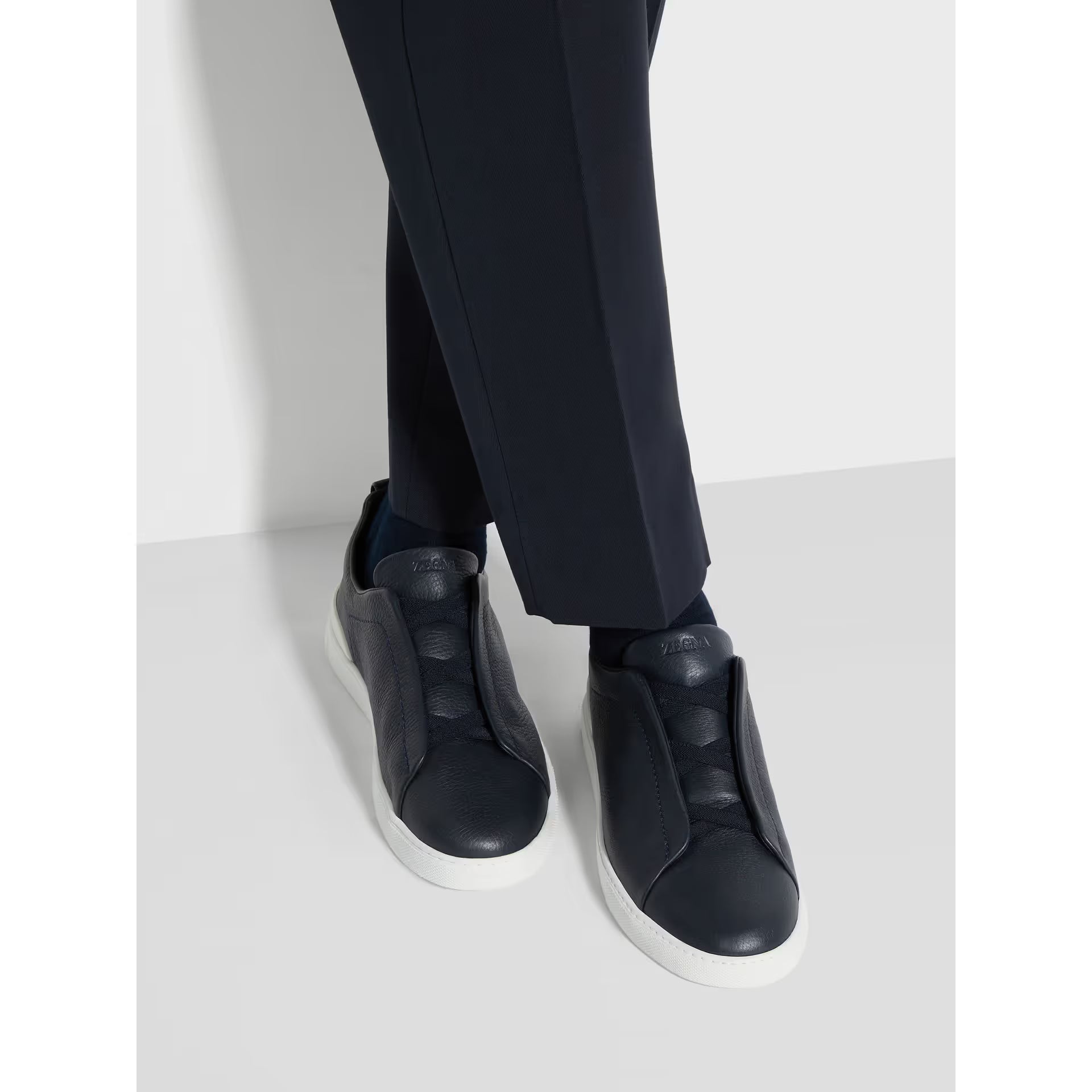 Espadrilles Zegna - Triple Stitch™ SECONDSKIN - Bleu Marine