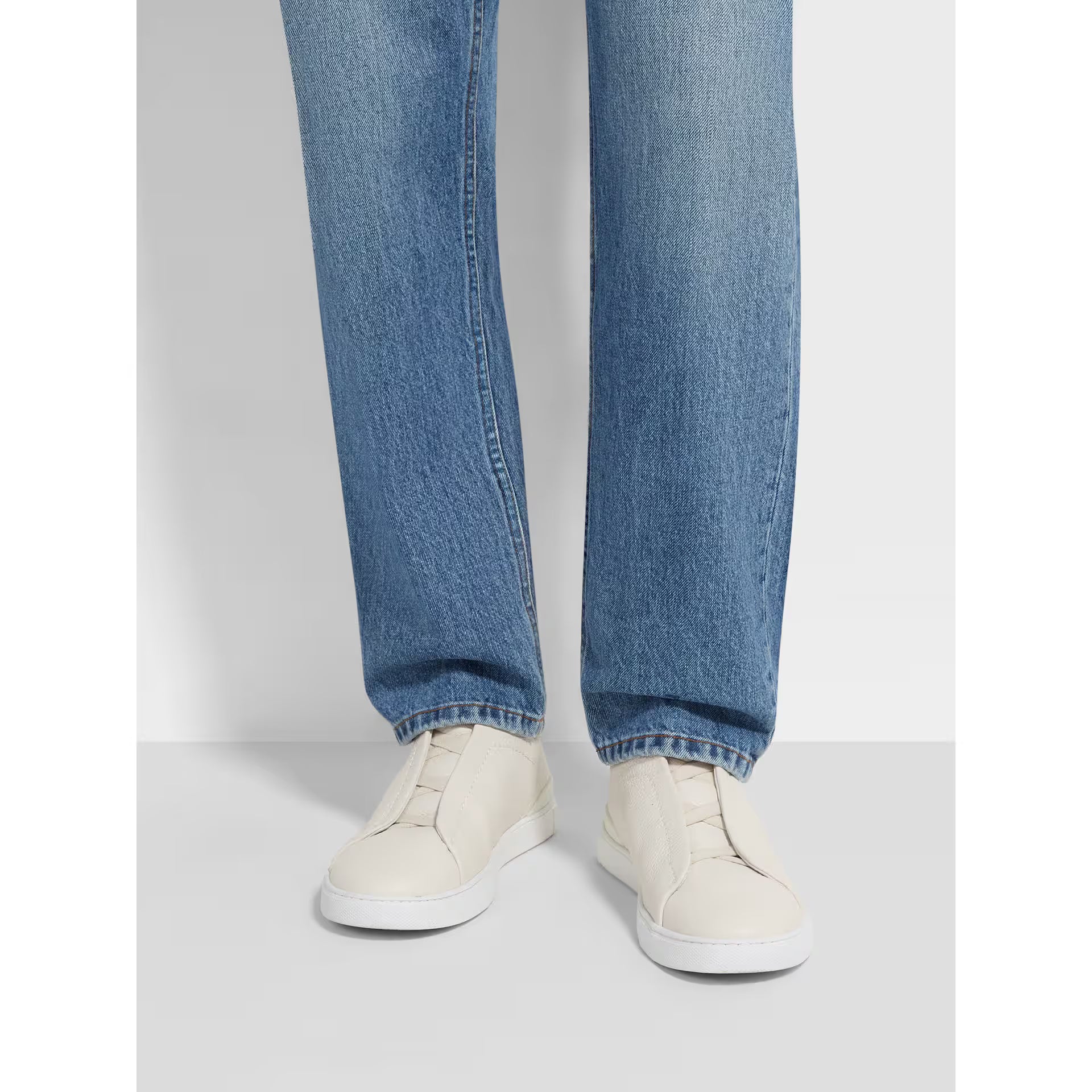 Espadrilles Zegna - Triple Stitch™ - Cuir de Cerf - Blanc