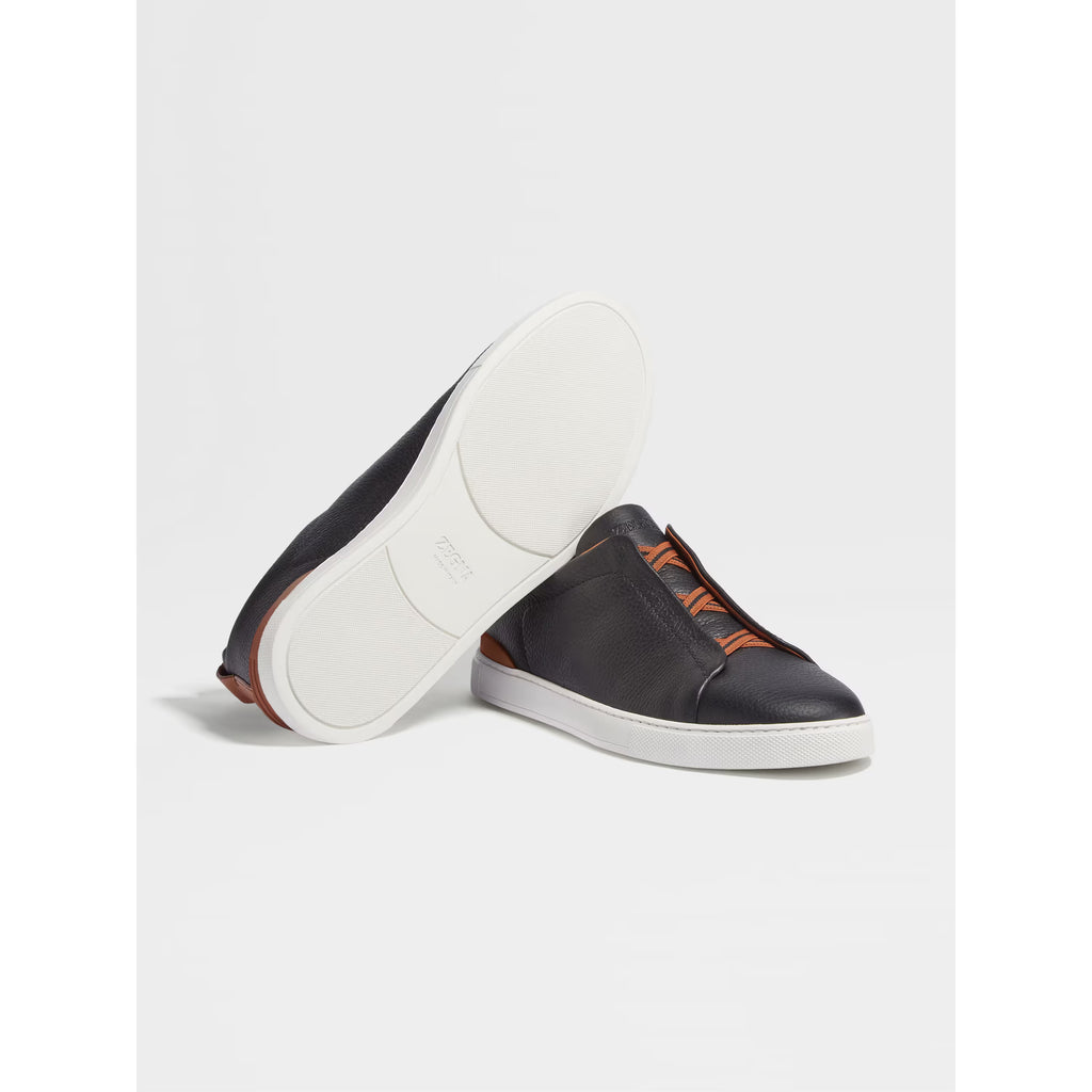 Espadrilles Zegna - Triple Stitch™ - Cuir de Cerf - Noir / Camel