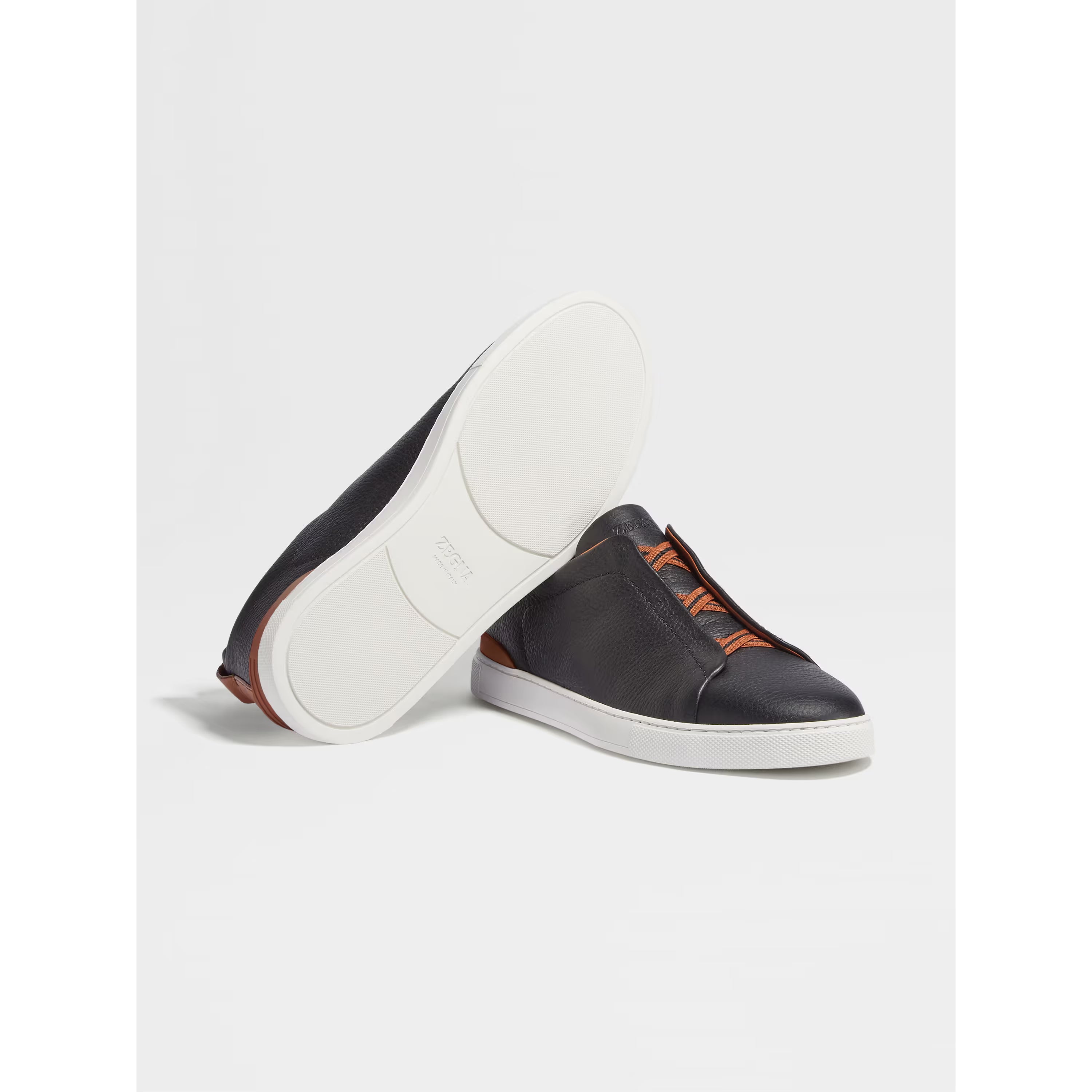 Espadrilles Zegna - Triple Stitch™ - Cuir de Cerf - Noir / Camel