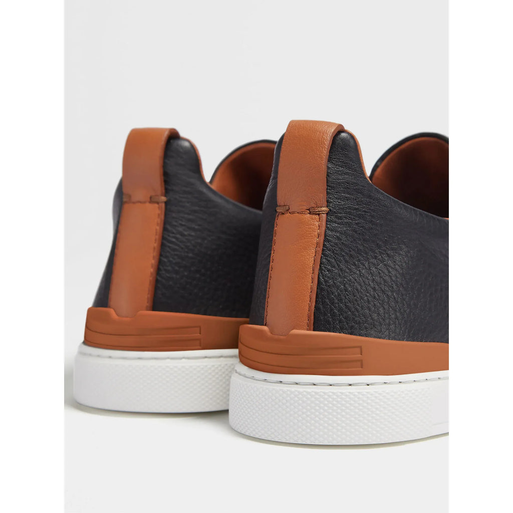 Espadrilles Zegna - Triple Stitch™ - Cuir de Cerf - Noir / Camel