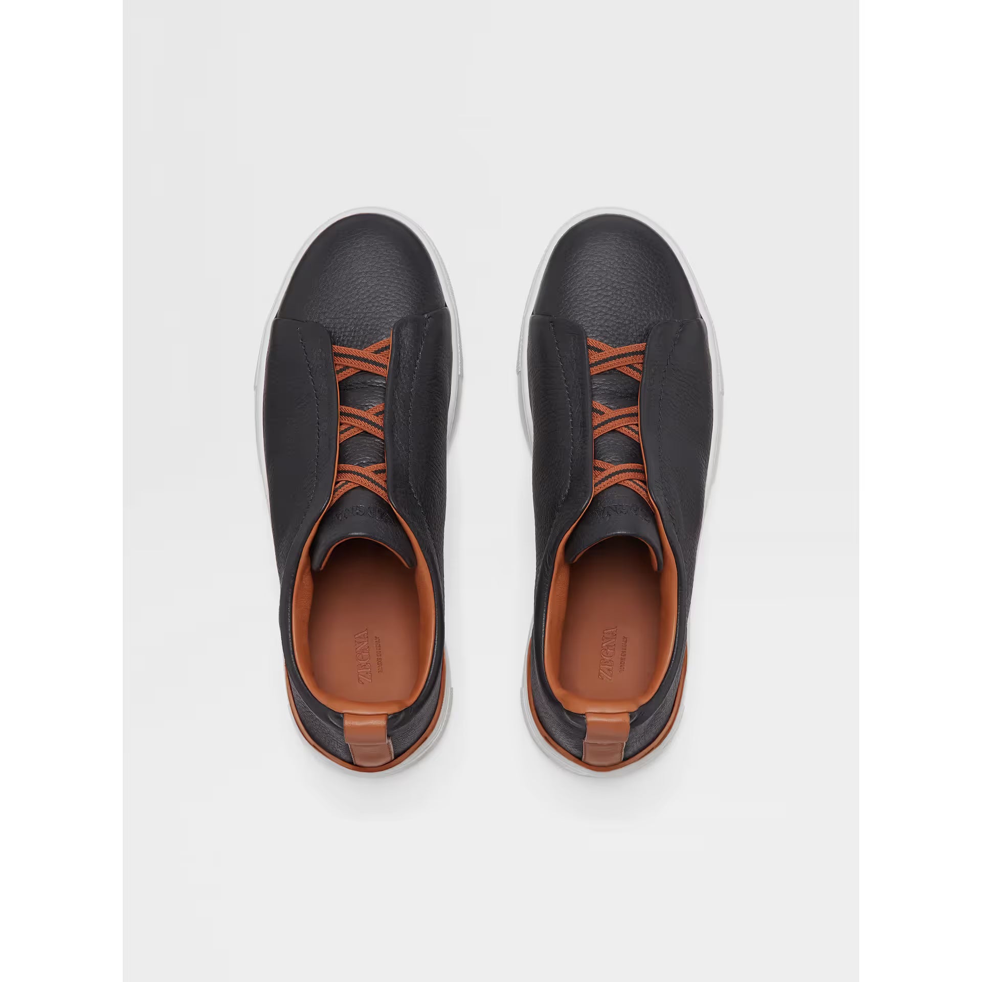 Espadrilles Zegna - Triple Stitch™ - Cuir de Cerf - Noir / Camel