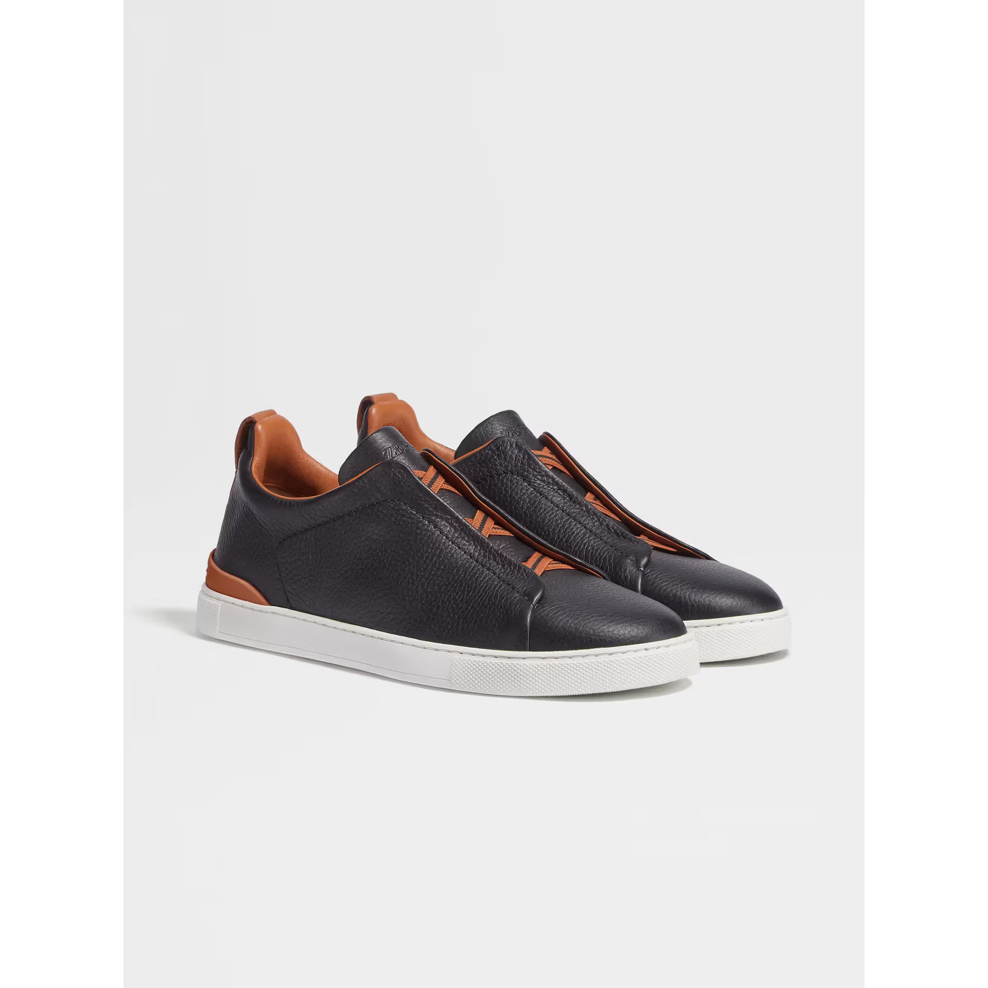 Espadrilles Zegna - Triple Stitch™ - Cuir de Cerf - Noir / Camel