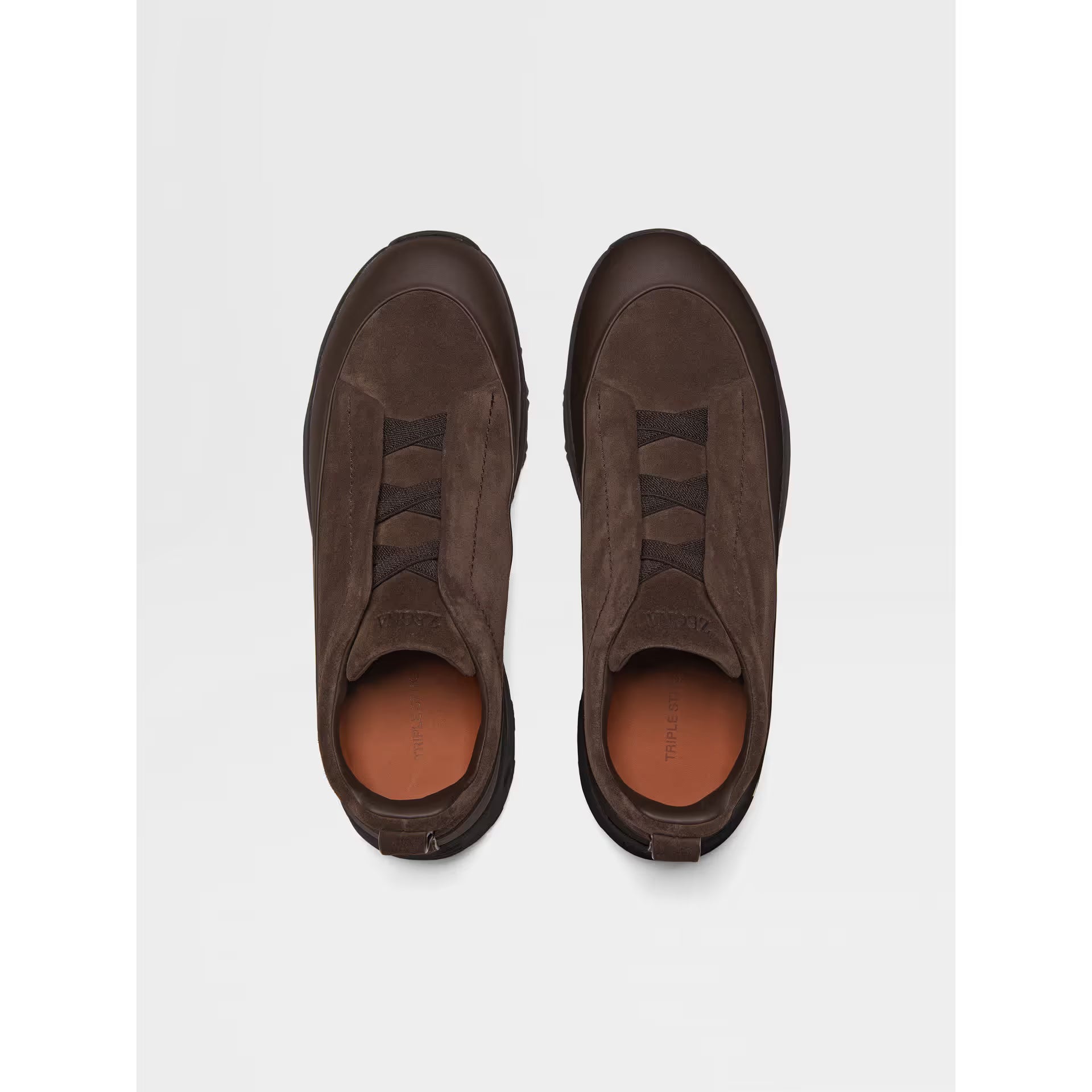 Espadrilles Zegna - Triple Stitch™ - Monte en Cuir et Veau Velours Marron Foncé