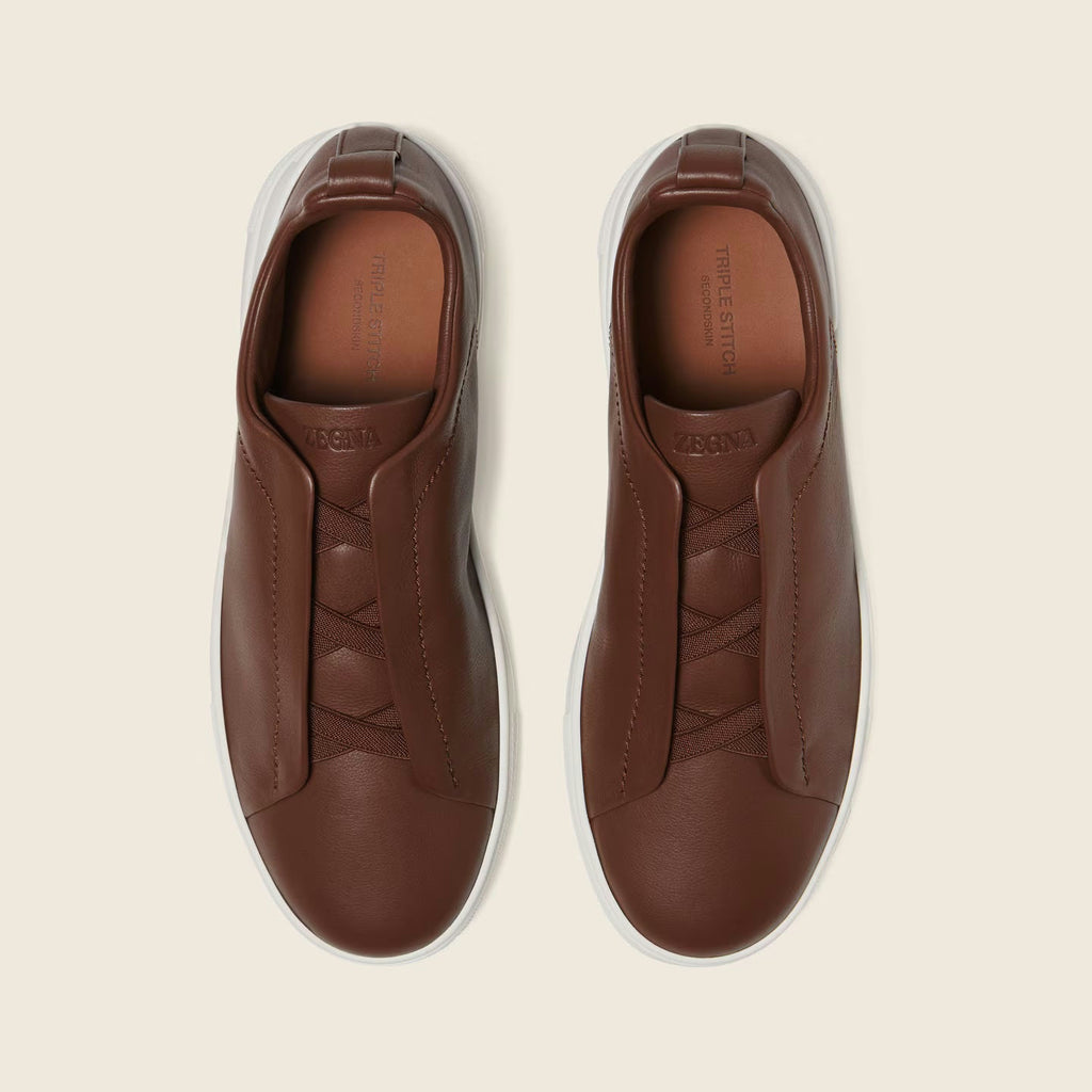 Espadrilles Zegna - Triple Stitch™ SECONDSKIN - Marron Amande