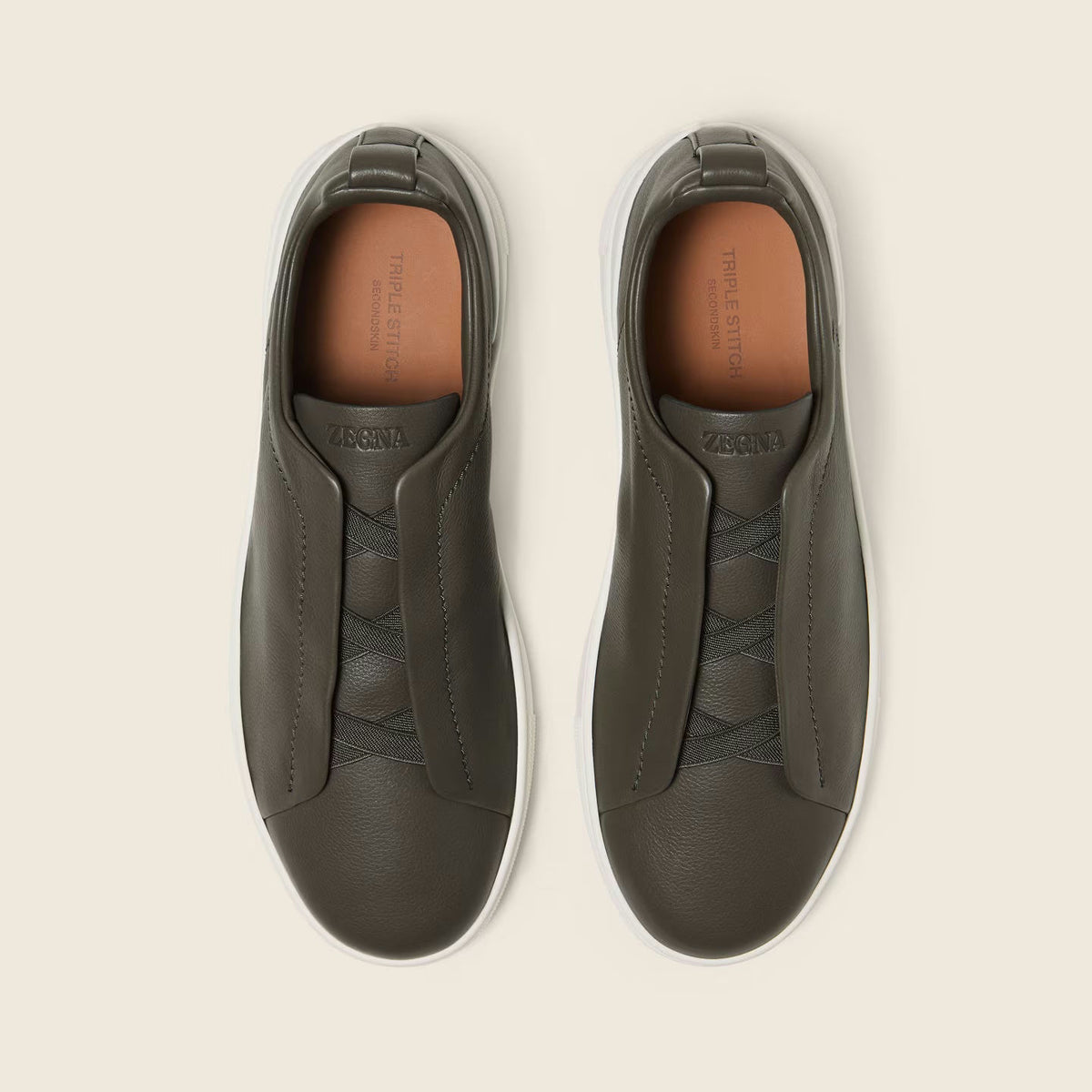 Espadrilles Zegna - Triple Stitch™ SECONDSKIN - Taupe Foncé