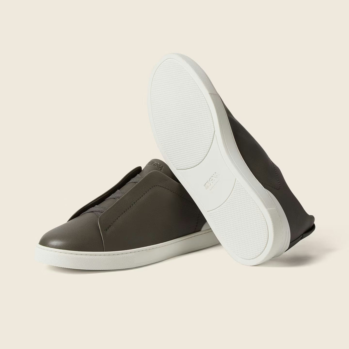 Espadrilles Zegna - Triple Stitch™ SECONDSKIN - Taupe Foncé