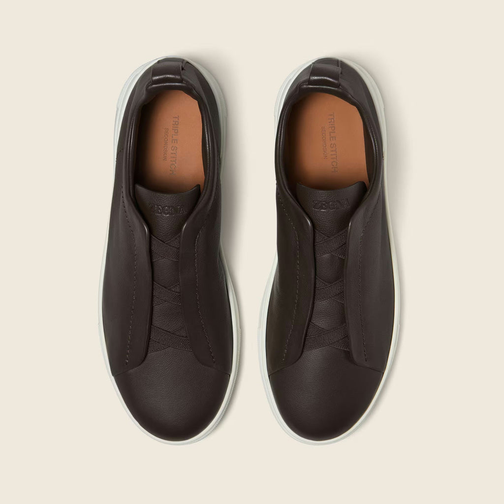 Espadrilles Zegna - - Triple Stitch™ SECONDSKIN - Marron Foncé