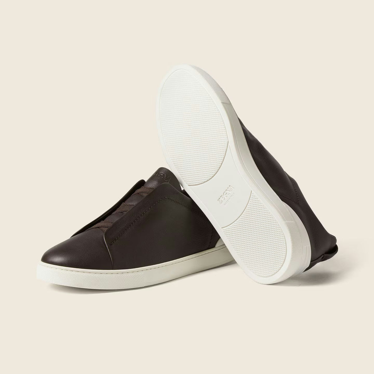 Espadrilles Zegna - Triple Stitch™ SECONDSKIN - Marron Foncé