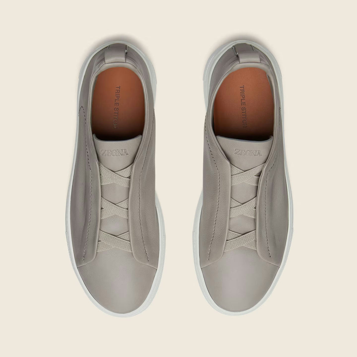 Espadrilles Zegna - Triple Stitch™ SECONDSKIN - Gris Clair