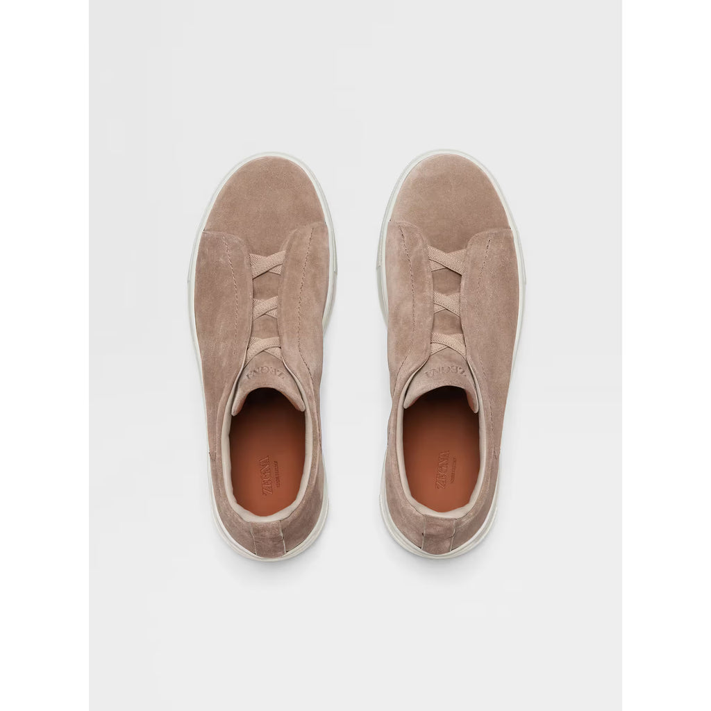 Espadrilles Zegna - Triple Stitch™ - en Veau Velours Beige Foncé