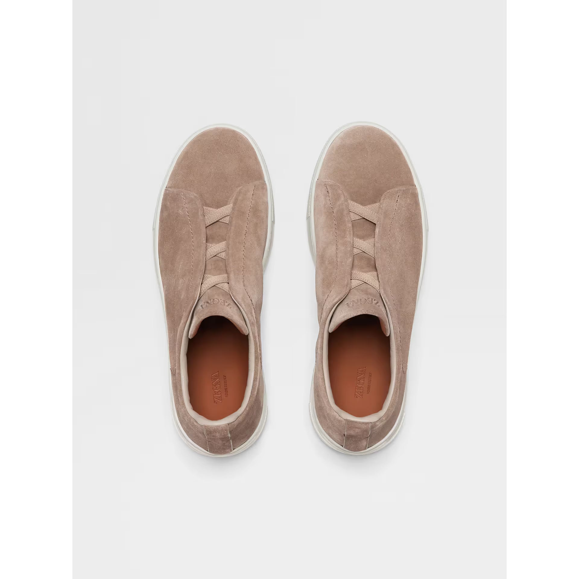 Espadrilles Zegna - Triple Stitch™ - en Veau Velours Beige Foncé